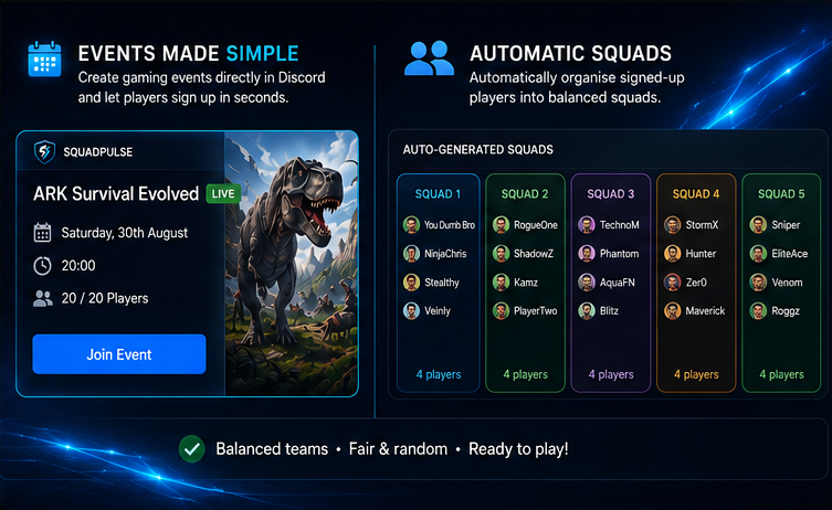 Events and Squads